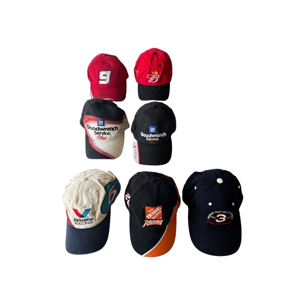 Vintage Nascar Hat Lot 7 Martin Martin Stand, Dale Earnhardt, Tony Stewart As is